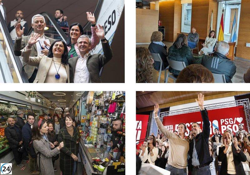 Lugo se convierte en el epicentro de la precampaña, mientras Besteiro bromea sobre la estrategia del PSOE de programar antes que el PP: