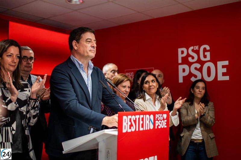Besteiro del PSdeG promete una oposición dura y constructiva para exigir un mejor desempeño de la Xunta.