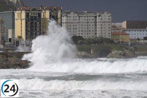 Temporal costero y viento siguen amenazando Galicia.