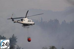 Incendio forestal en Oímbra (Ourense) controlado tras dañar 23,45 hectáreas y extenderse a Portugal.