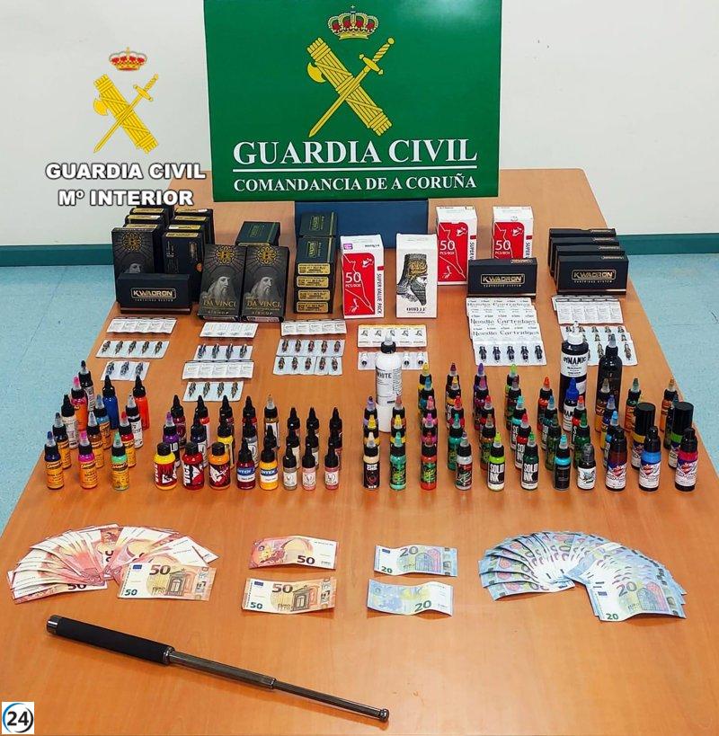 Dos individuos investigados por importaciones ilegales en locales de tatuaje de A Coruña.