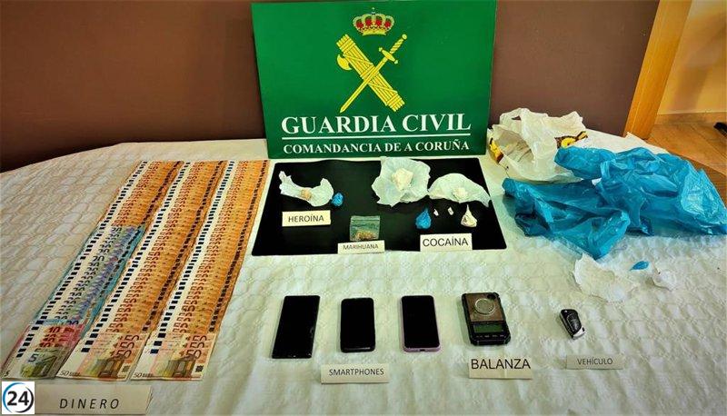 Menor detenido por venta de drogas en A Pobra, junto a dos cómplices.