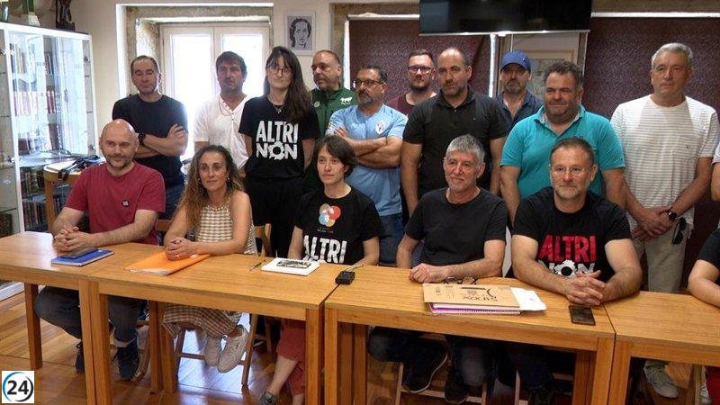 Protestas a favor de Altri: manifestación en la Ría de Arousa y cerco a la Xunta.