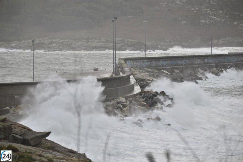 Borrasca 'Herminia' desencadena alerta roja en la costa gallega.