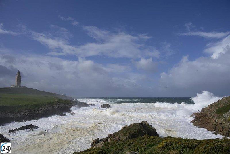 Galicia en alerta por vientos intensos antes de la tormenta 'Martinho' el jueves.
