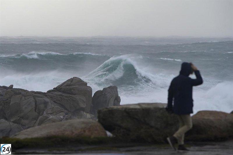 Borrasca Martinho genera alerta marítima y aviso amarillo por lluvias en Ourense y Pontevedra.