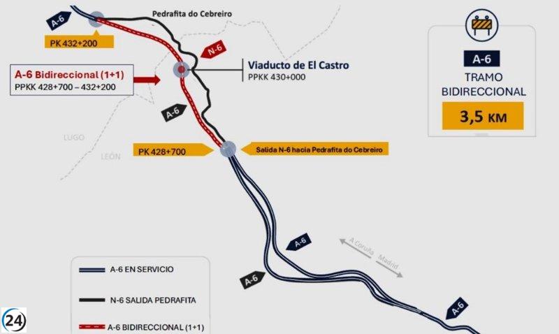 Obras en el viaducto de O Castro perturbarán el tránsito desde el lunes.