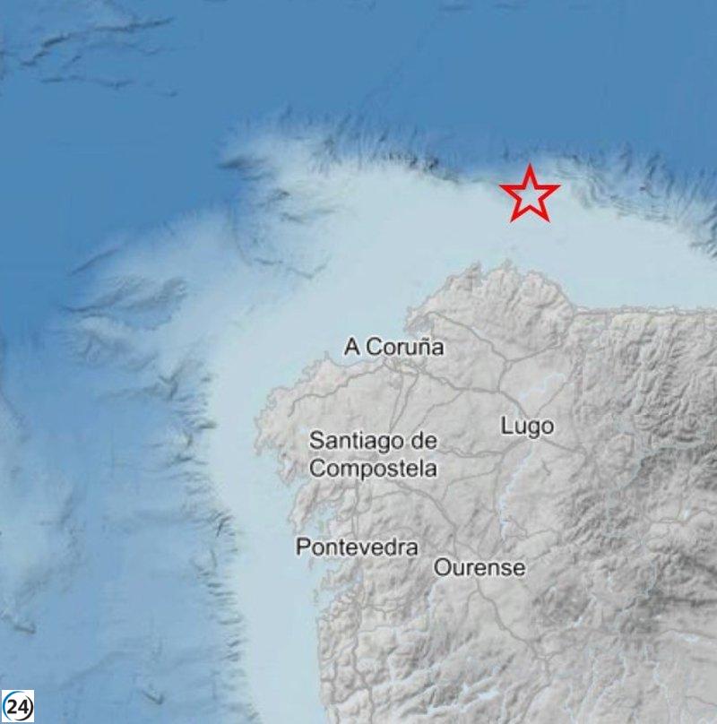 Terremoto de magnitud 3 se siente en la costa de Lugo.