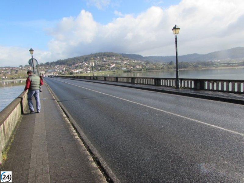 Cortes de tráfico en Pontedeume por rehabilitación del puente desde este lunes.
