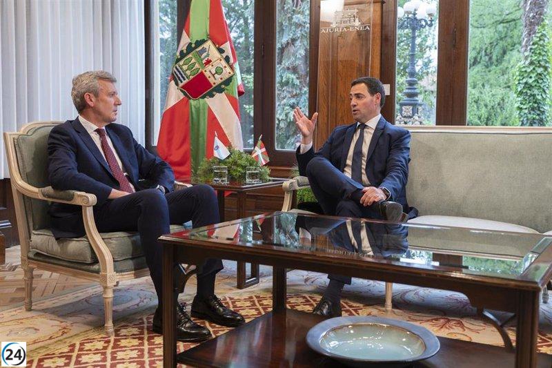 Pradales y Rueda examinan en Vitoria-Gasteiz la conexión entre Euskadi y Galicia.