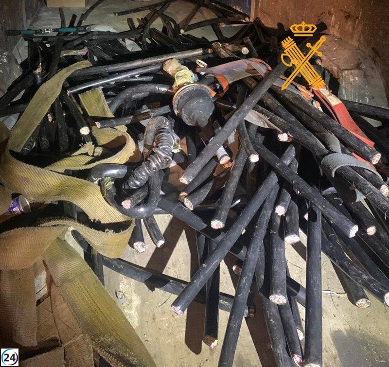 Detienen a cuatro sospechosos por el robo de 250 metros de cable telefónico en Quiroga.