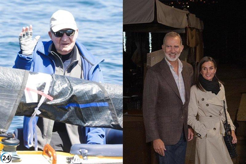 Juan Carlos I y la familia real llegan a Galicia: El rey emérito en Sanxenxo este lunes.