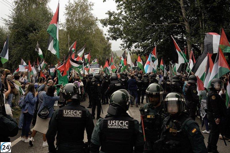 Un arresto y dos investigados tras protestas en Mos por la Vuelta.