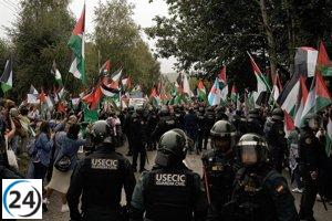 Un arresto y dos investigados tras protestas en Mos por la Vuelta.