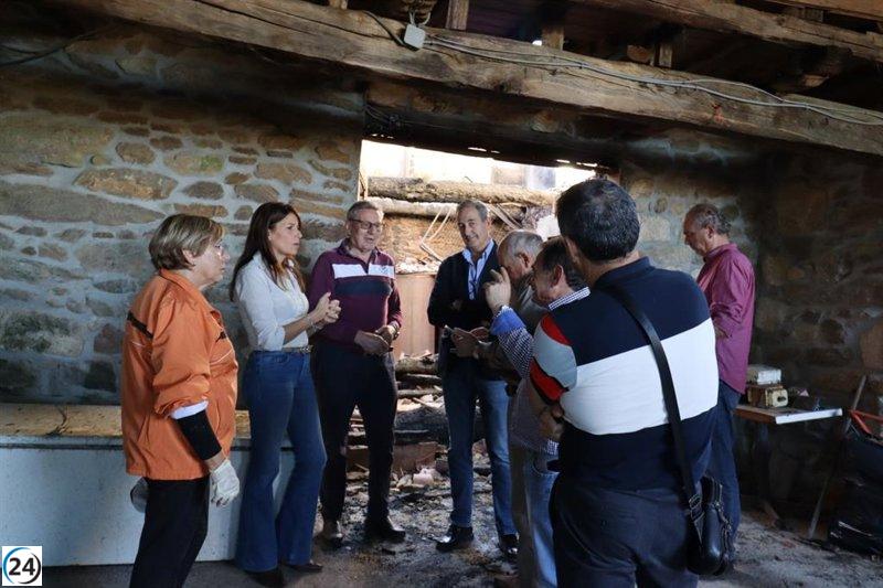 La Xunta otorga 1,4 millones en ayudas a propietarios de viviendas perjudicadas por incendios.