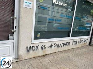 Sede del PSOE en Lugo sufre nuevo acto de vandalismo y denuncia un aumento de la violencia política.