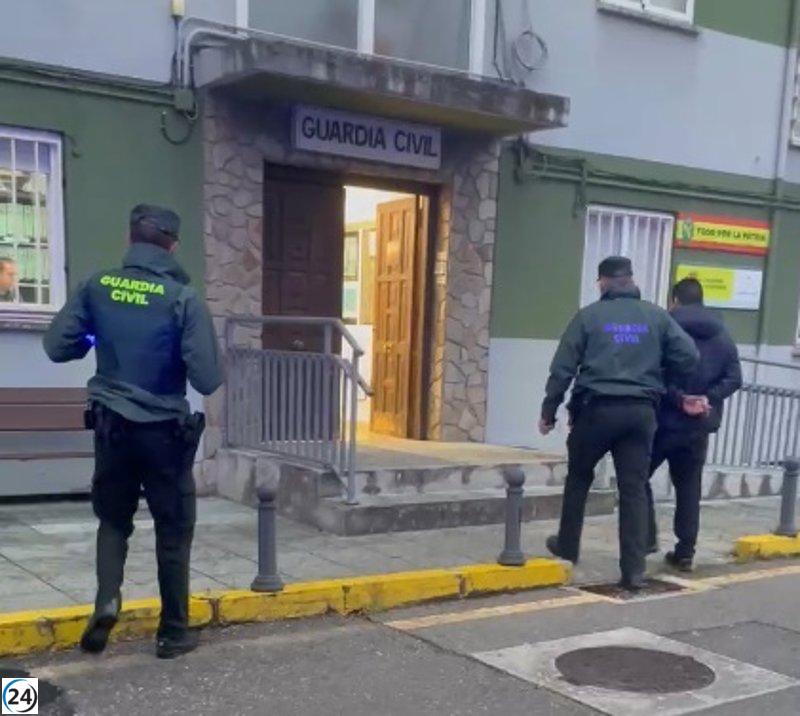 Arrestado en Becerreá por provocar un incendio al trabajar sin contrato.