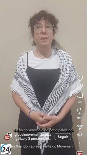 Activista gallega forma parte de flotilla de ayuda a Gaza detenida por Israel.