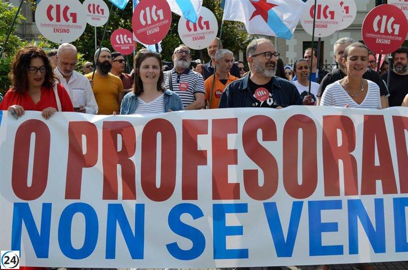 CIG-Ensino programará huelgas para finales de octubre si la Xunta no responde a demandas laborales.