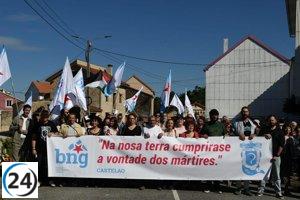BNG rinde tributo en Nebra a las víctimas de la Guardia Civil en 1916 y aboga por la soberanía gallega.
