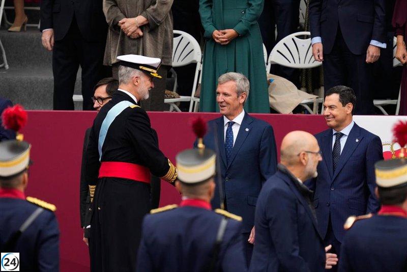 Rueda destaca la importancia de Galicia en una España unida durante la Fiesta Nacional.