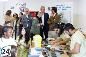 Inicia en el CEIP de Sigüeiro la campaña de vacunación contra la gripe: 140 niños inmunizados, un 65,4% de los elegibles.