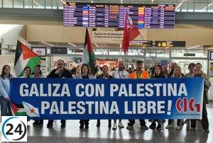Manifestaciones en Galicia contra empresas y paros sindicales por la huelga palestina.