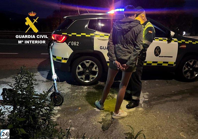 Conductor de patinete detenido en Vilagarcía por transitar por carretera interurbana.