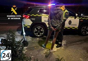 Conductor de patinete detenido en Vilagarcía por transitar por carretera interurbana.