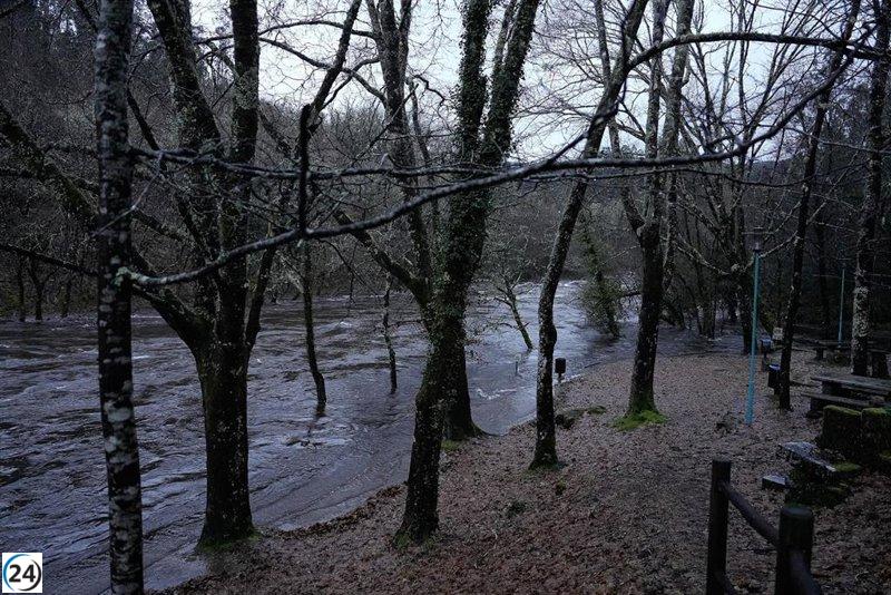 Ríos Avia, Miño y Louro en alerta máxima por riesgo de inundaciones.