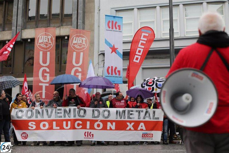 Trabajadores metalúrgicos de Lugo podrían ir a huelga el 10 de mayo si no se cumple el aumento del IPC.
