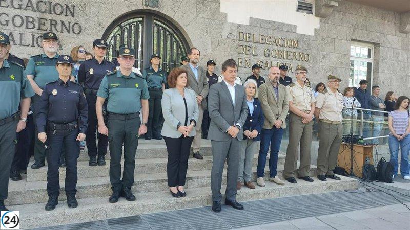 Galicia guarda minutos de silencio en repudio del asesinato machista en Oia, Pontevedra.