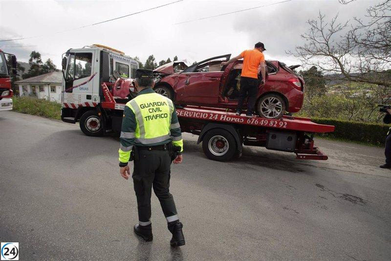 Guardia Civil reconstruye accidente de Xove en el que fallecieron cuatro jóvenes.