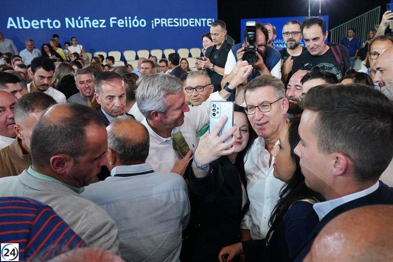Feijóo recibe el respaldo del PP gallego ante la campaña contra el sanchismo