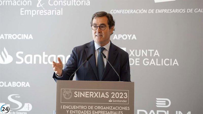 Garamendi (CEOE) anima a votar pese a la situación actual de España.
