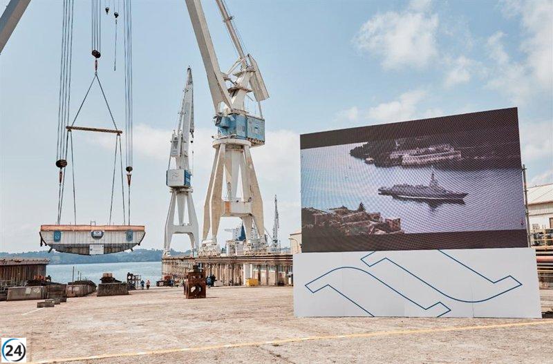Comienza la construcción de la primera fragata F-110 en Navantia Ferrol.