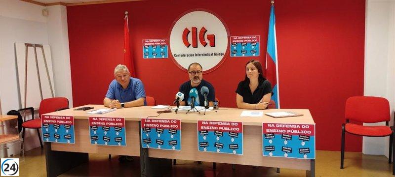 CIG exige negociar en septiembre reducción de horario lectivo y ratios con amenaza de movilizaciones y huelga