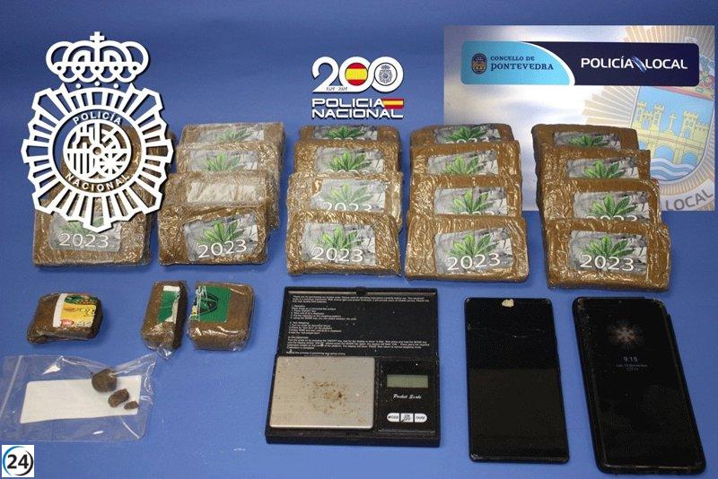 Cuatro arrestados en Pontevedra tras desmantelar punto de venta de droga